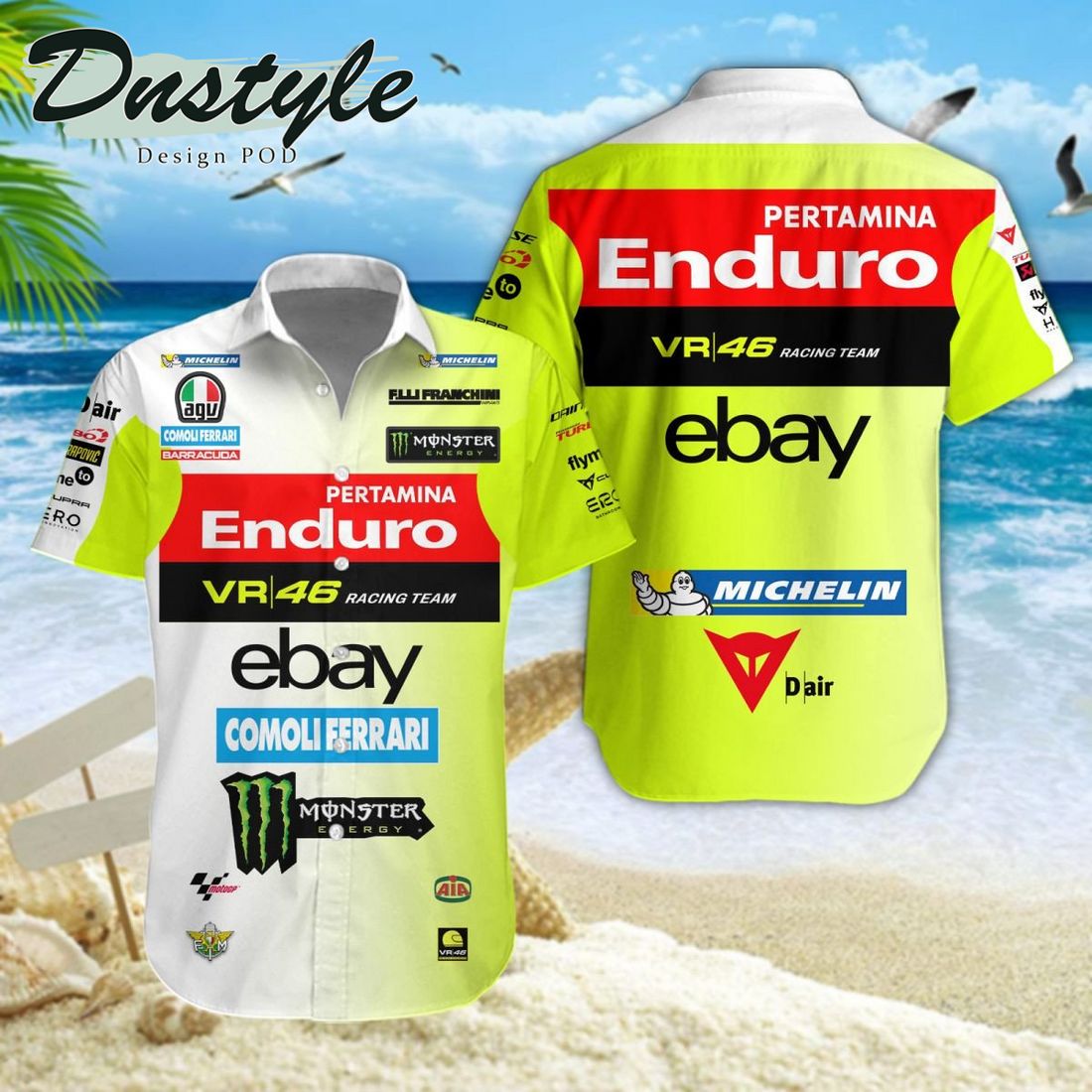 Pertamina Enduro VR46 Racing Team 2024 Hawaiian Shirt