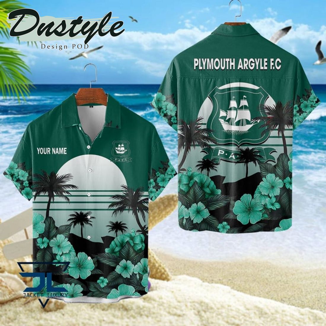 Plymouth Argyle FC 2024 Custom Name Hawaiian Shirt