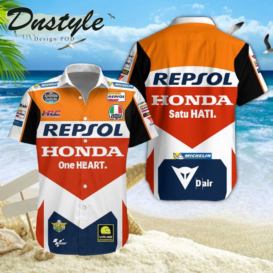 Repsol Honda Team MotoGP 2024 Hawaiian Shirt